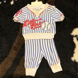 Vintage Littlest Pro baseball outfit size 0-6 months